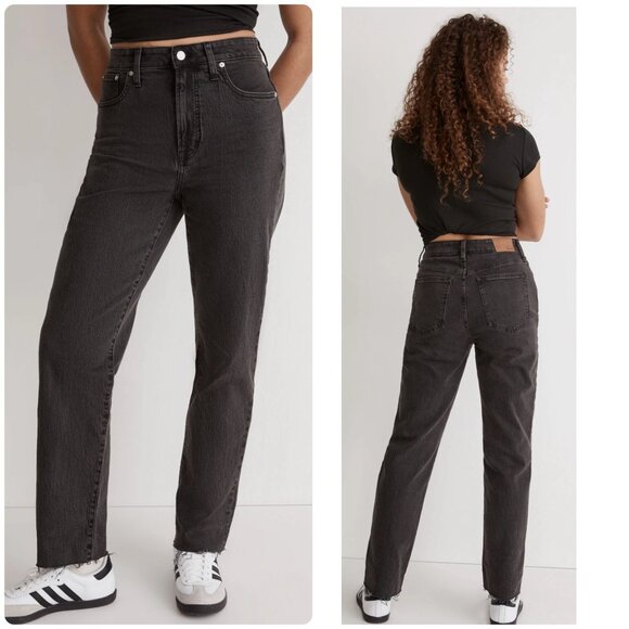 Madewell Denim - Madewell Perfect Vintage Straight Jeans Womens 28 Black High Rise Classic Casual